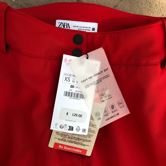 ZARA WINDPROOF AND WATERPROOF RECCO® TECHNOLOGY FLARED PANTS SKI COLLECTION - Picture 12 of 16